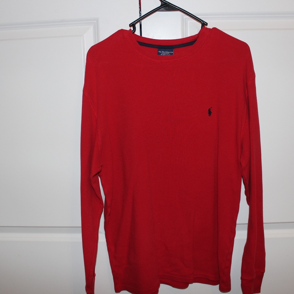 Red Polo Thermal Long Sleeve